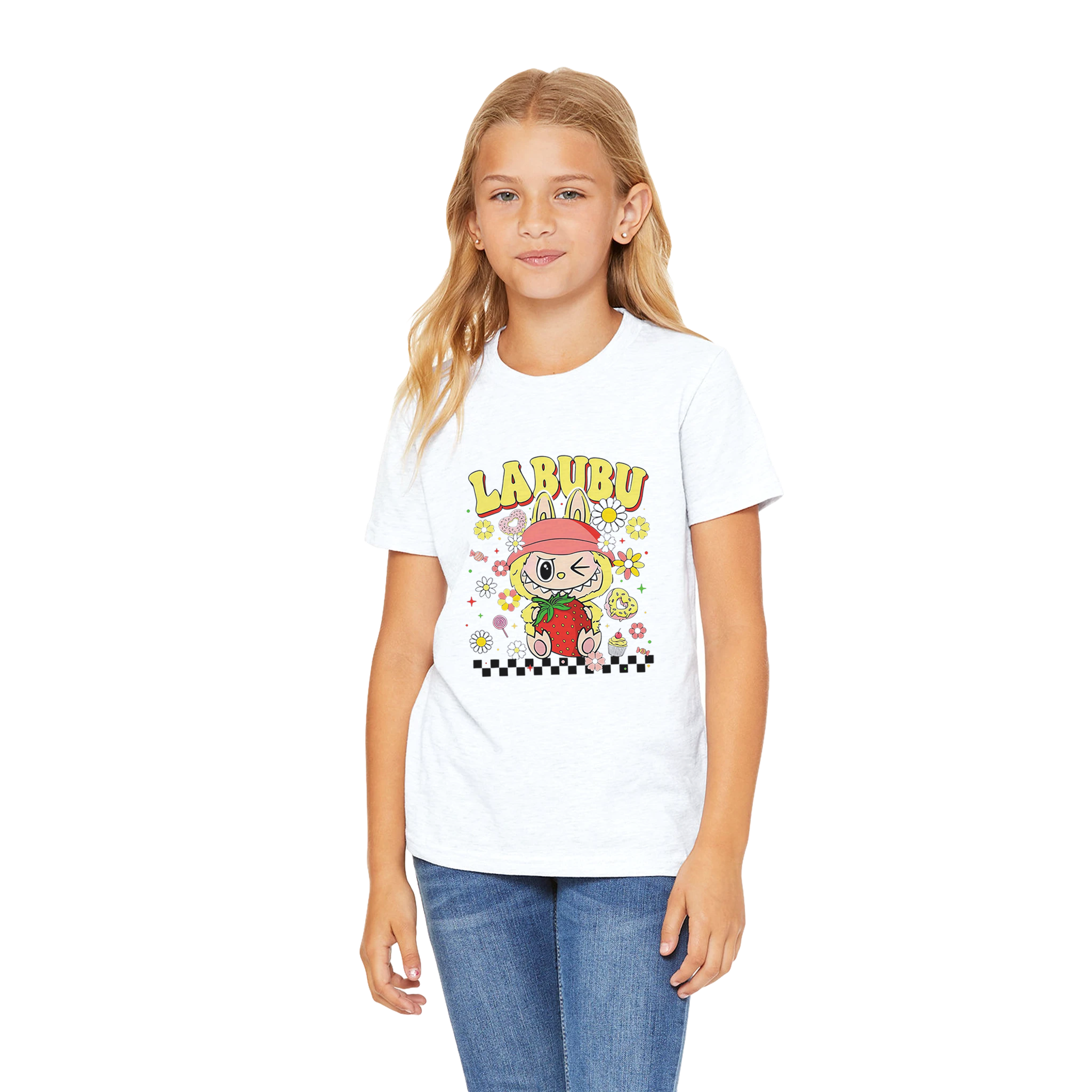 Classic Kids’ Crew Neck T-Shirt – Soft & Comfy With Labubu Design