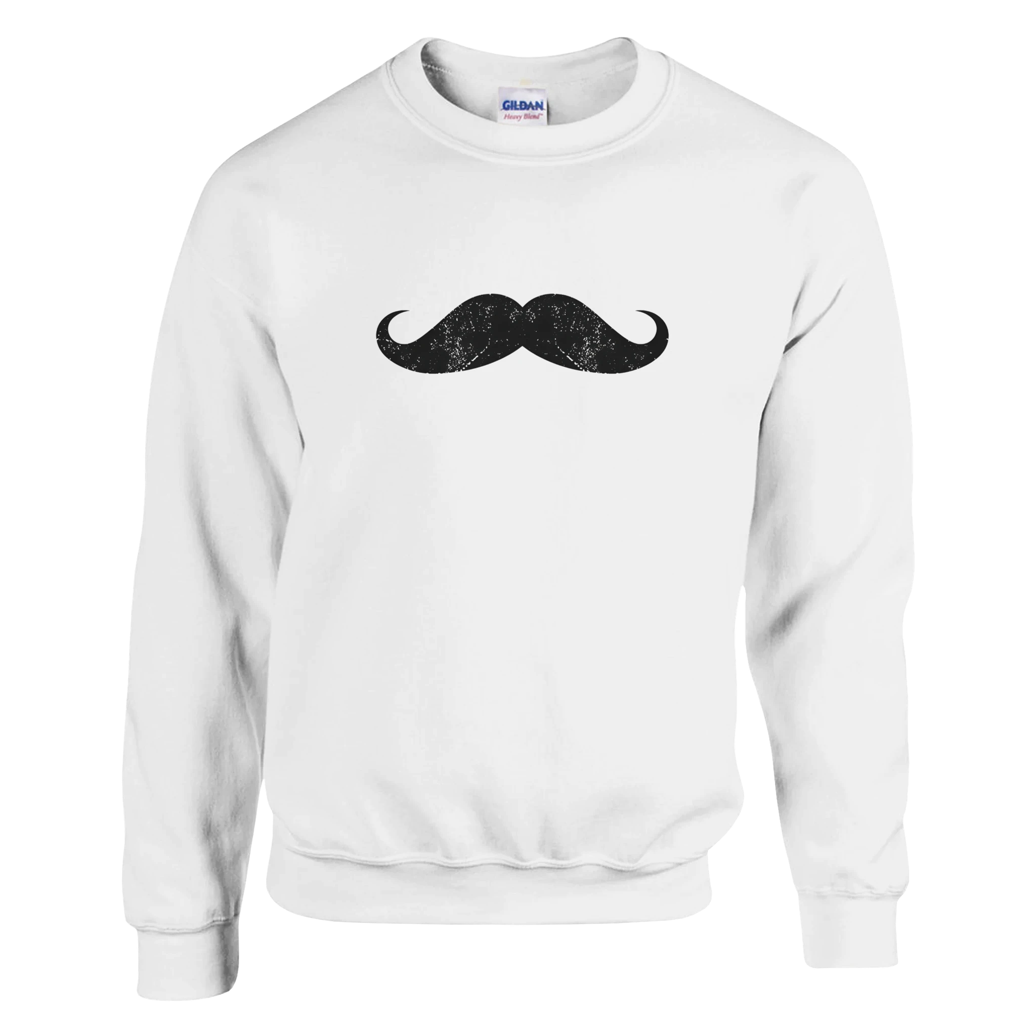 Men’s Movember Sweatshirt – Curled Moustache Design
