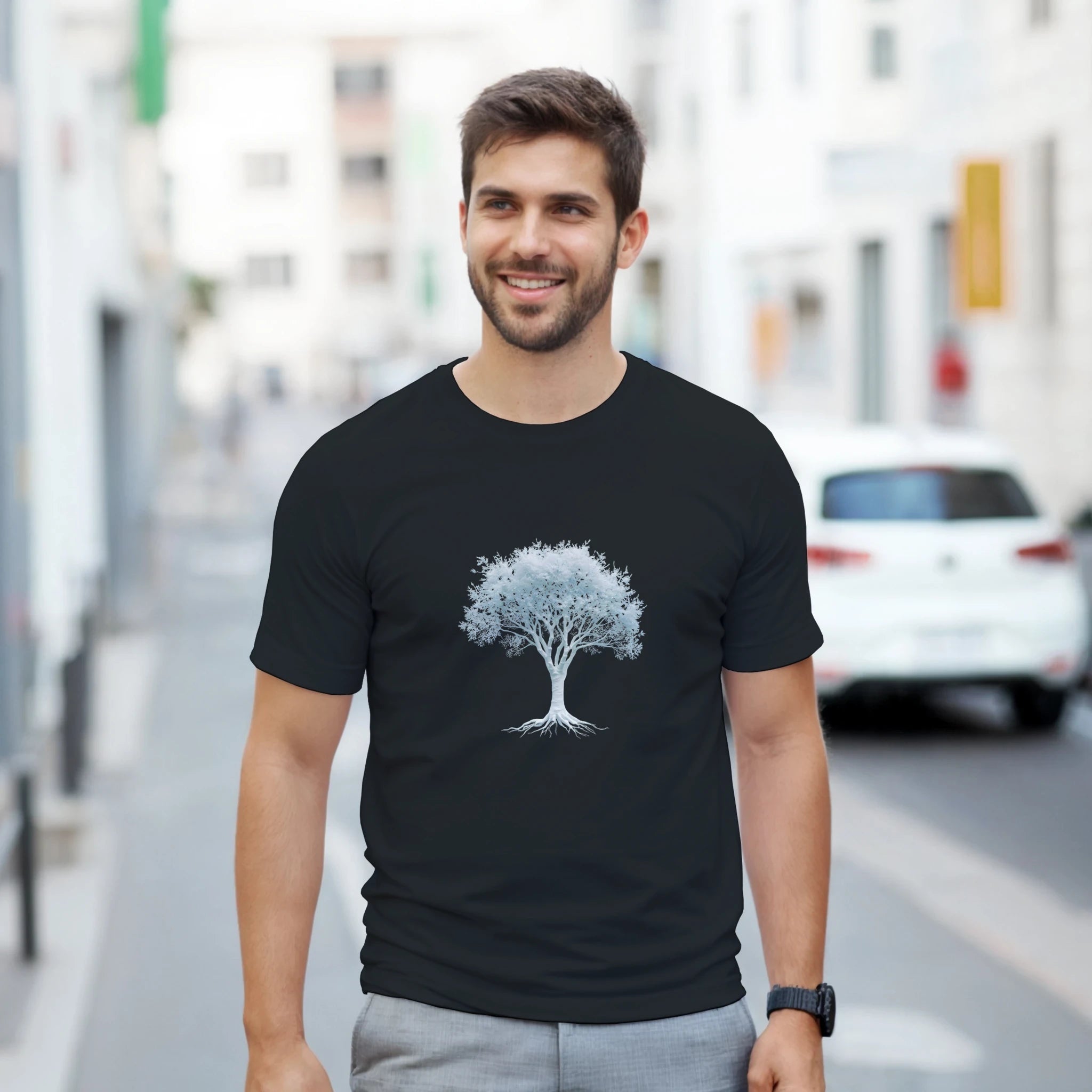 Unisex Crewneck T-Shirt | White Tree Design