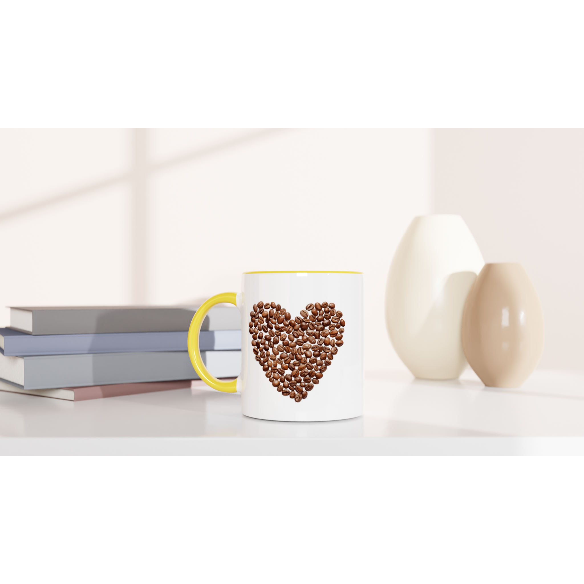 Coffee Bean Heart – Love in Every Sip Mug
