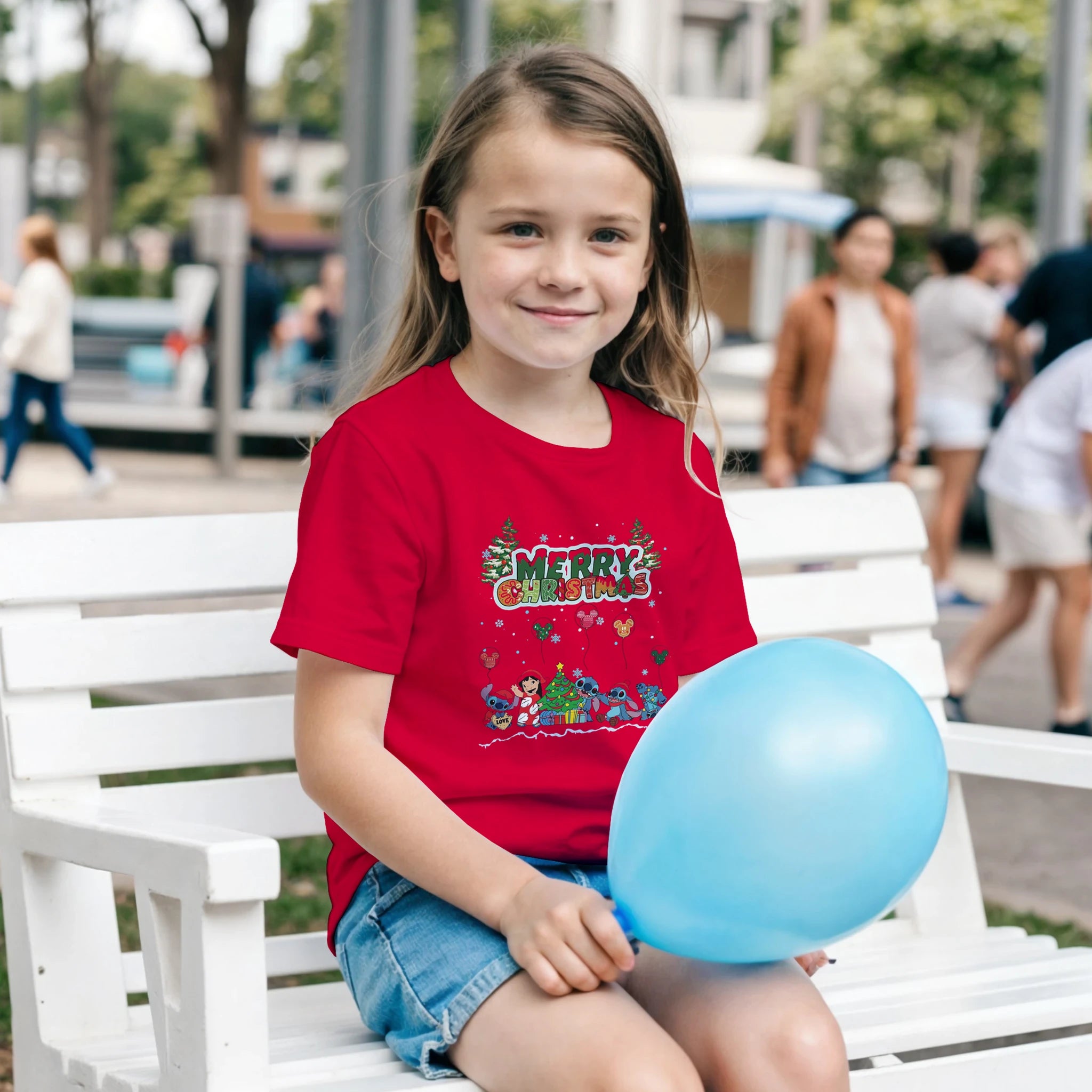 Merry Christmas Lilo & Stitch Kids T-Shirt - Holiday Ohana Collection