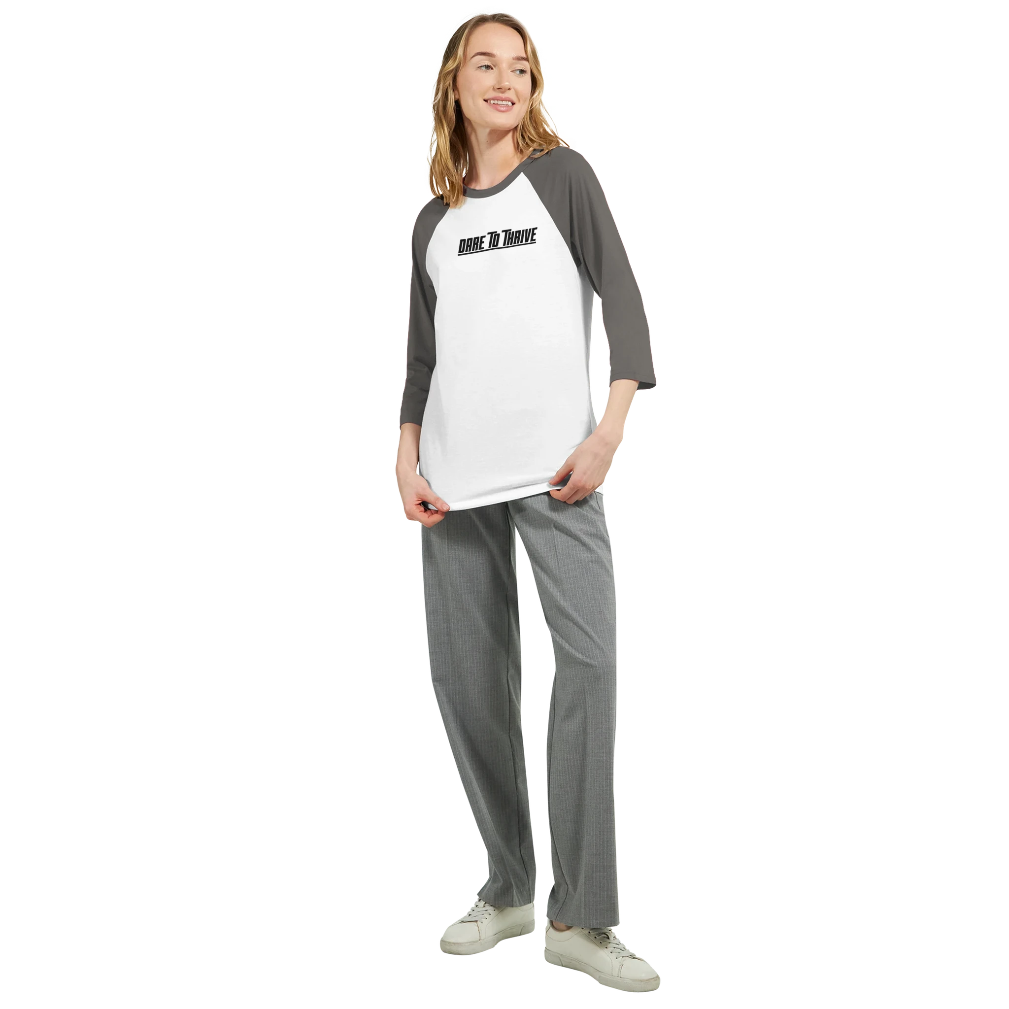 Dare to Thrive – Raglan 3/4 Sleeve Top